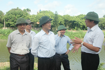 Hưng Yên Kiểm tra tiến độ thực hiện các dự án cải tạo, xây dựng công trình thủy lợi